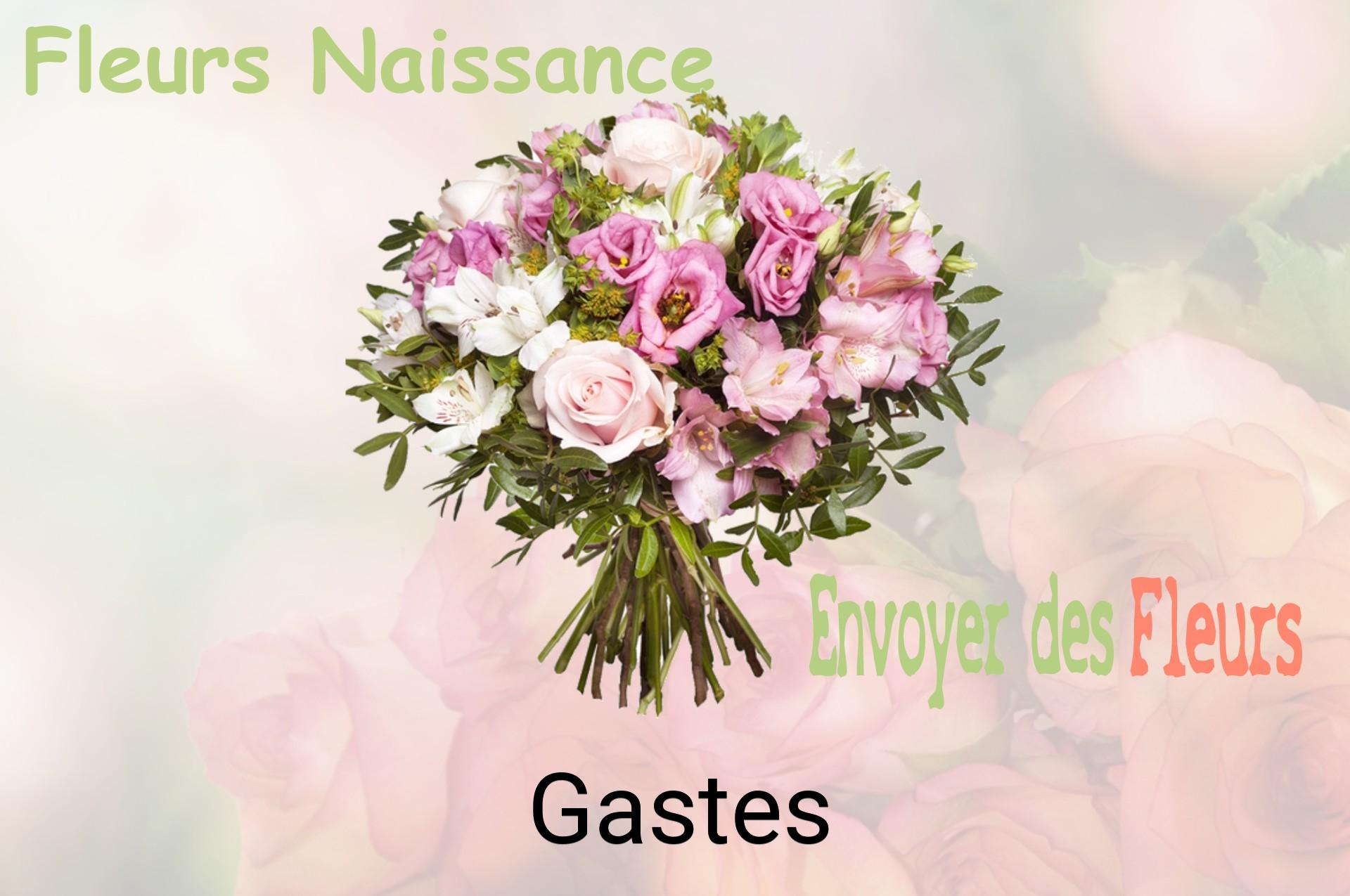 Bouquet de fleurs de naissance livré à Gastes